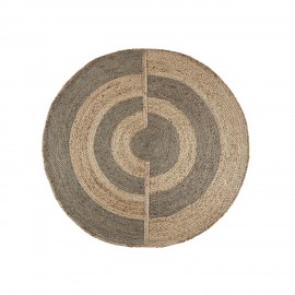 Tapis rond graphique jute Madam Stoltz