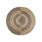 Tapis rond motif graphique jute Madam Stoltz Tapis rond motif graphique jute Madam Stoltz