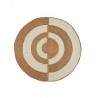 Tapis rond motif graphique jute Madam Stoltz