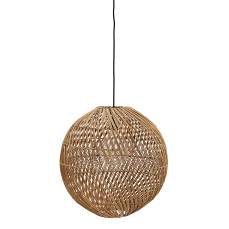 Lampe suspension ronde rotin naturel Madam Stoltz