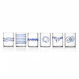 Verres a eau motif design Ichendorf Deco Blu