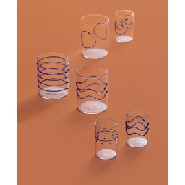Verres a eau motif design Ichendorf Deco Blu