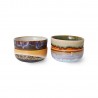 Bols gres multicolores HK living Crystal set de 4