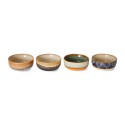 Bols gres multicolores HK living Crystal set de 4