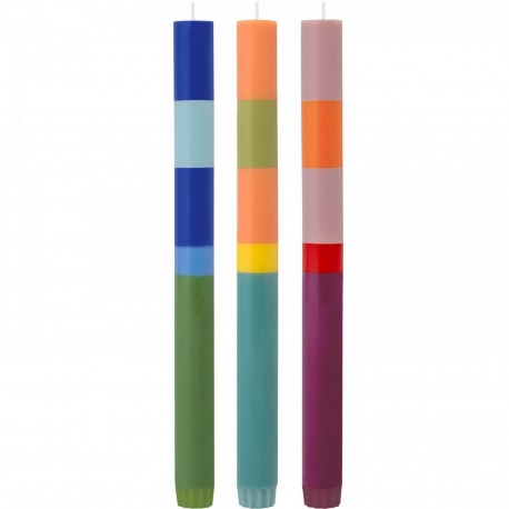 Bougies cire vegetale couleur Remember Venezia set de 3