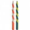 Bougies torsadees multicolores Remember Vienna set de 2