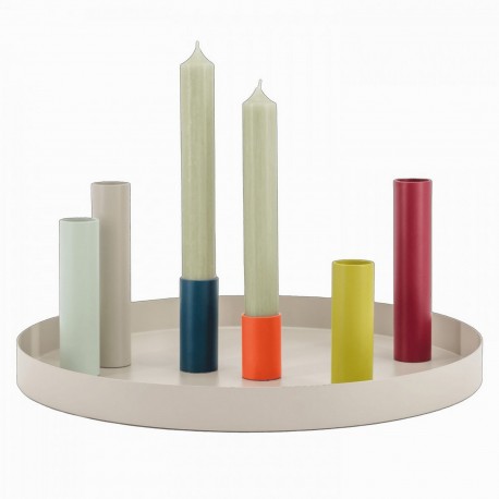 Bougeoir multiple design plateau rond magnetique Remember Luna