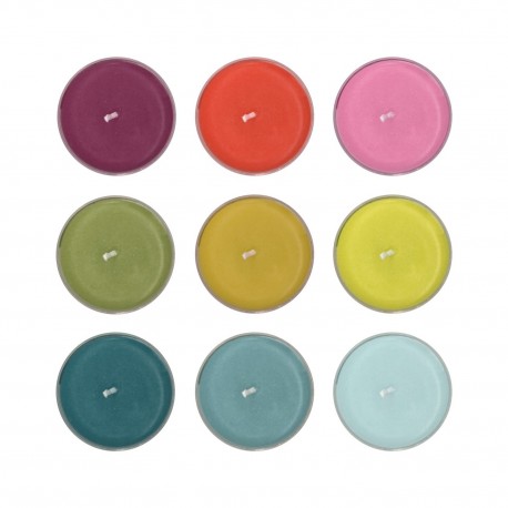 Bougies chauffe plat multicolores Remember Sydney set de 9