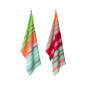 Torchons de cuisine rayures multicolores Remember set de 2