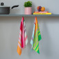 Torchons de cuisine rayures multicolores Remember set de 2