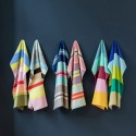 Torchons de cuisine coton multicolore rayures Remember