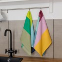 Torchons de cuisine coton multicolore rayures Remember