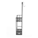 umbra 023461-040 cubiko etagere de douche noire design