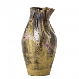 Vase gres froisse artisanal Bloomingville Benoit