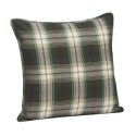 Housse de coussin a grands carreaux coton vert Madam Stoltz