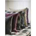 Housse de coussin a grands carreaux coton vert Madam Stoltz