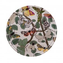 Plateau de service classique bois bouleau rond papillons Nordra Sweden