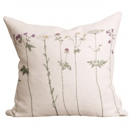 Grande housse de coussin lin floral qualite Nordra Sweden