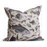 Grande housse de coussin lin poissons Nordra Sweden