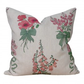 Housse de coussin lin fleurs romantique qualite Nordra Sweden
