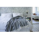 plaid laine agneau pois rayures noir blanc klippan dot and stripe