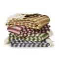 plaid chic raye vert laine agneau biologique klippan oscar