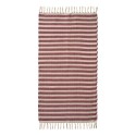 Tapis descente de lit chambre coton rayures rouge IB Laursen
