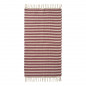 Tapis descente de lit chambre coton rayures rouge IB Laursen