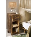 ib laursen table chevet tiroirs bois recycle rustique style campagne
