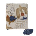 Plaid oiseaux colombes coton recycle Bloomingville Anniversary