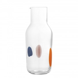Carafe en verre design taches couleur Bloomingville Afeen