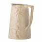 Pichet gres texture floral beige marron Bloomingville Aldon