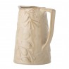 Pichet gres texture floral beige marron Bloomingville Aldon