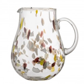 Carafe verre recycle taches de couleur Bloomingville Kenji