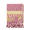 Plaid coton recycle franges Bloomingville Isnel