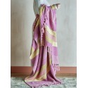 Plaid coton recycle franges Bloomingville Isnel