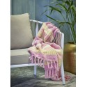 Plaid coton recycle franges Bloomingville Isnel