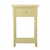 Table d appoint chevet bois tiroir couleur jaune Bloomingville Salino