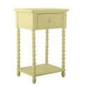 Table d appoint chevet bois tiroir couleur jaune Bloomingville Salino