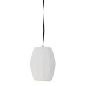 Lampe suspension tissu blanc texture Bloomingville Pica