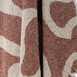 Plaid coton recycle motif chic franges Bloomingville Salobre