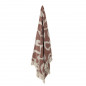 Plaid coton recycle motif chic franges Bloomingville Salobre