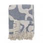 Plaid coton recyclé franges Bloomingville SALOBRE