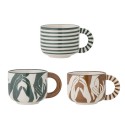 Mugs gres peint main depareilles Bloomingville Carim set de 3
