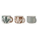 Mugs gres peint main depareilles Bloomingville Carim set de 3