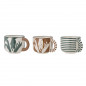 Mugs gres peint main depareilles Bloomingville Carim set de 3