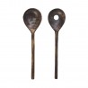 Couverts a salade bois fonce sculpte Madam Stoltz