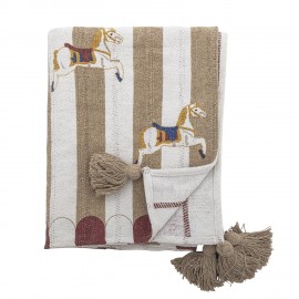 Plaid petits chevaux carrousel Bloomingville Merry go round