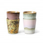 Tasse à café grès dépareillés HKliving Serendipity set de 4 Tasse à café grès dépareillés HKliving Serendipity set de 4