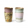 Tasse a cafe mugs gres depareilles HK living Serendipity set de 4